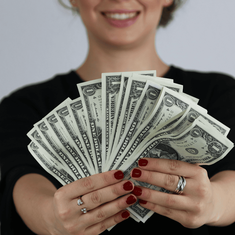 Fluxo mensal em dólares